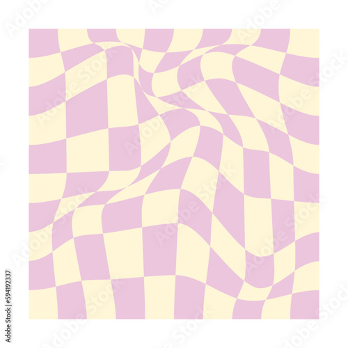 Retro Distorted Checkered