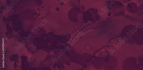 Red Wine Splash. Watercolour Template. Abstract
