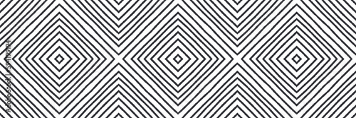 Geometric seamless pattern. Black symmetrical