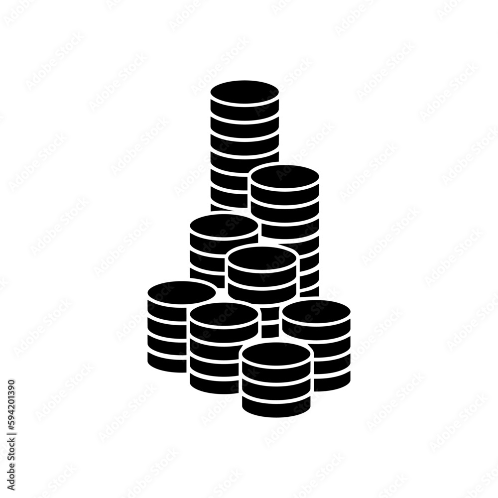 Money vector icons. Coin illustration symbol. bonus sign or logo.