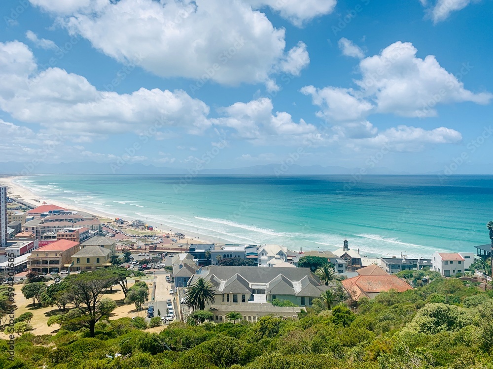 Scenic View of Muizenberg town, False Bay, Cape Town