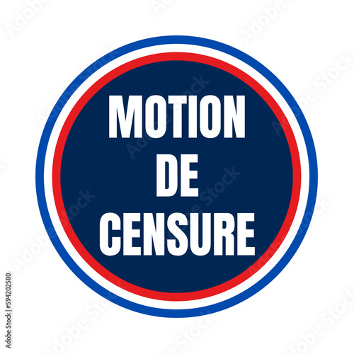 Symbole motion de censure en France