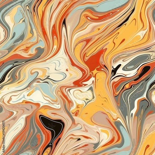 Liquid marble trance in with an hypothetical touch for print and organize. Seamless pattern, AI Generated