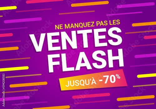 Bannière de ventes flash, jusqu'à -70% Violet