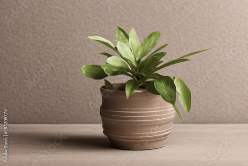 plant in a flowerpot. Generative ai