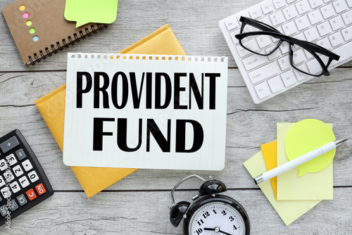 Wallpaper Mural PROVIDENT FUND torn page on yellow notepad with text Torontodigital.ca