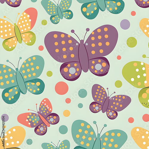 cute butterfly print pattern for baby ai generates