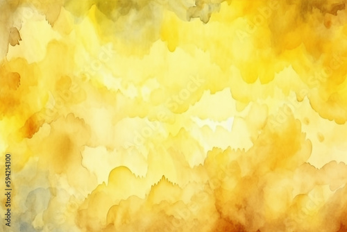 Yellow watercolor abstract background © Budi