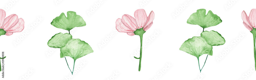 custom made wallpaper toronto digitalWatercolor frame - illustration with flowers leaves elements, for wedding stationery, congratulations, wallpapers and more on white background.