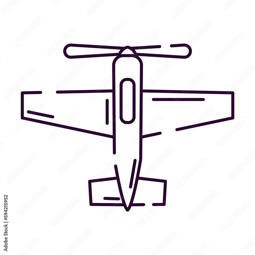 Obraz premium Isolated airplane toy Sketch icon Vector