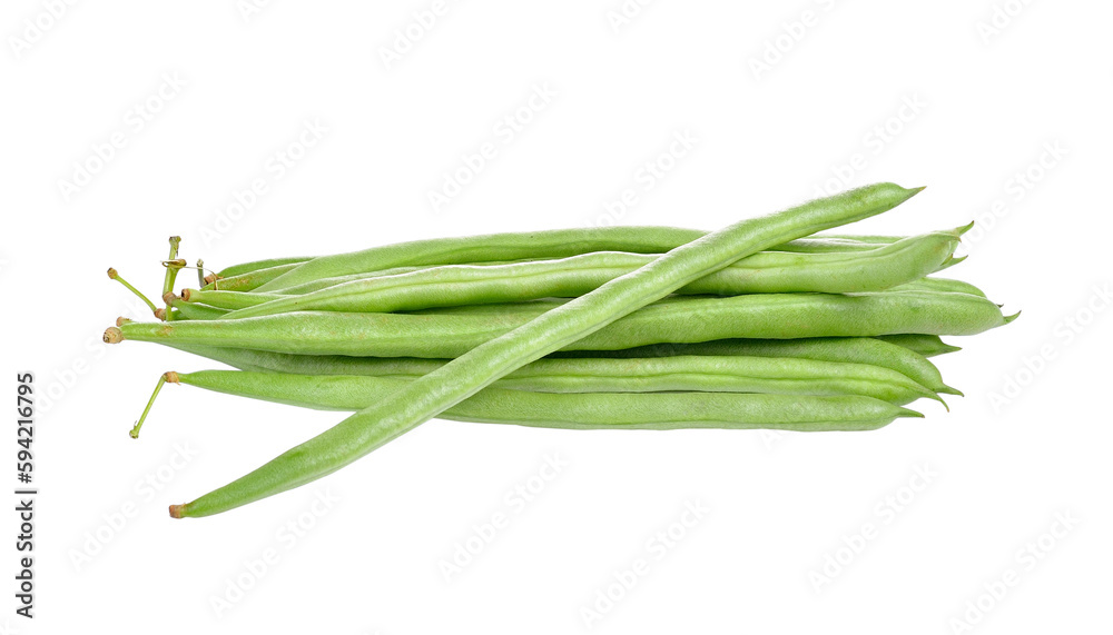 Fresh green beans on   transparent png