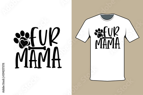 fur mama tshirt desain concept