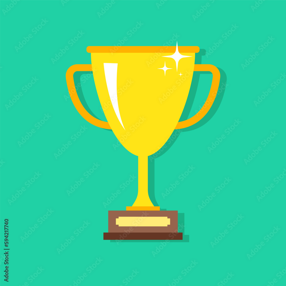 Golden Trophy Isolated Vector Illustration Background Golden Trophy Isolated Vector Illustration Background