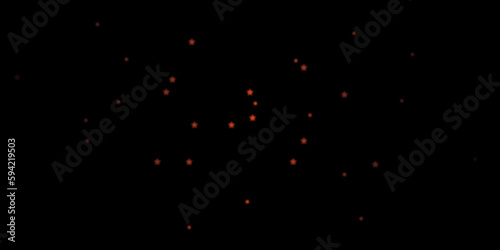 Red and yellow stars. Black on a red star in magic night. closeup 
