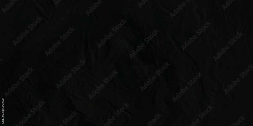The texture of Black crumpled paper. Crumpled Black paper texture background. 