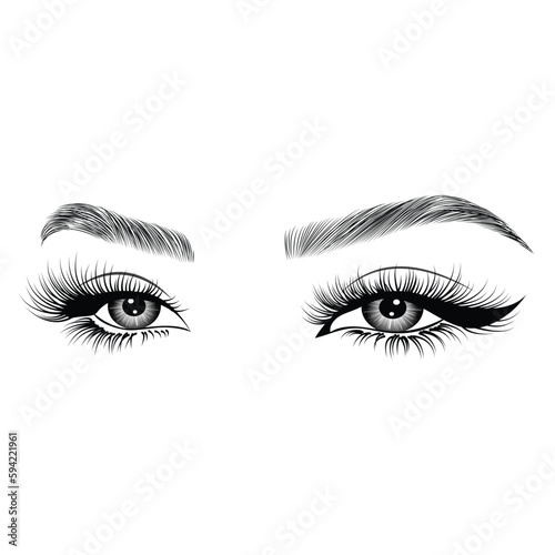 Illustration Woman's  Eye