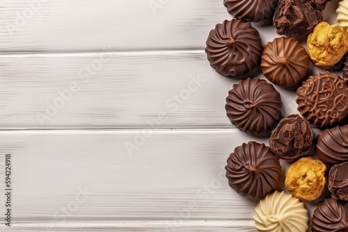 Tasty chocolade, super photo realistic background. Generative ai illustration