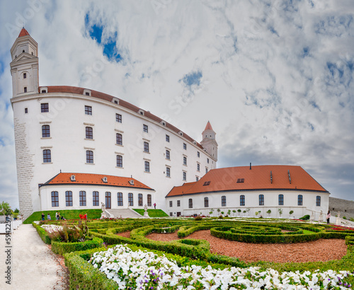 Canvas Print Bratislava, Slovakia - August 23, 2022: Panoramic view of Bratislava Castle