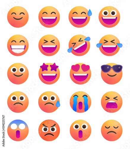 Set of Emoji Illustrations