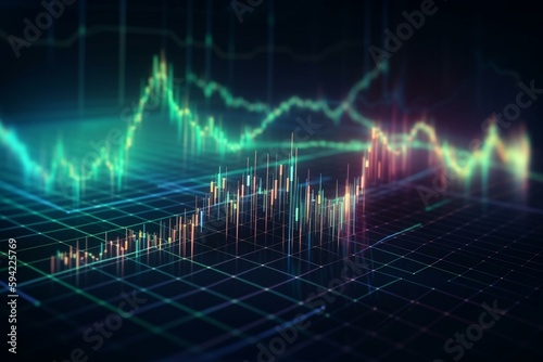 a zoomed in view of a digital stock market tracking graph after a recent price drop. A Market in Free Fall. Generative AI