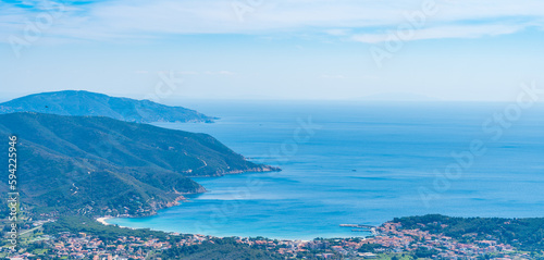 Coastline of Elba island in springtime