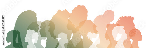 People stand side by side together.