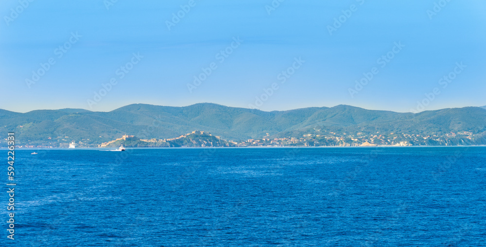 Coastline of Elba island in springtime