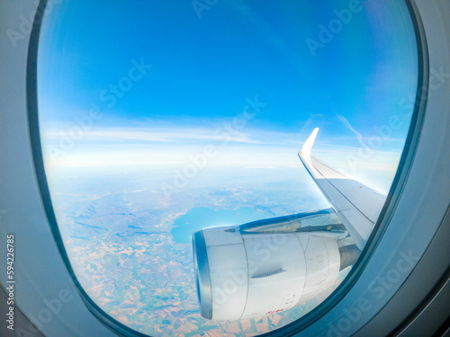 Airplane POV  Above Italy