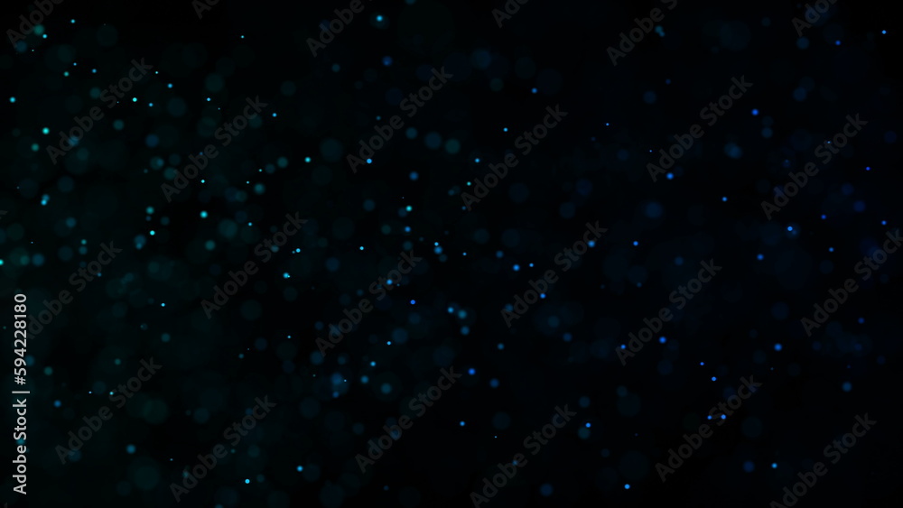Abstract Dust Particles Background. Bokeh Particles Background.Flickering Particles, random motion of particles.