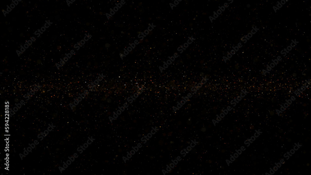 Abstract Dust Particles Background. Bokeh Particles Background.Flickering Particles, random motion of particles.