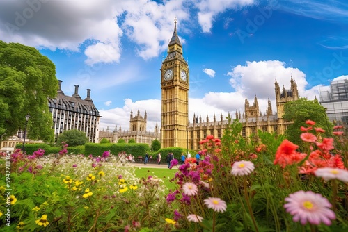 big ben and houses of parliament, ai generative