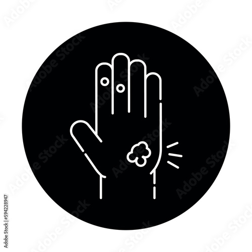 Warts color line icon. Human diseases.