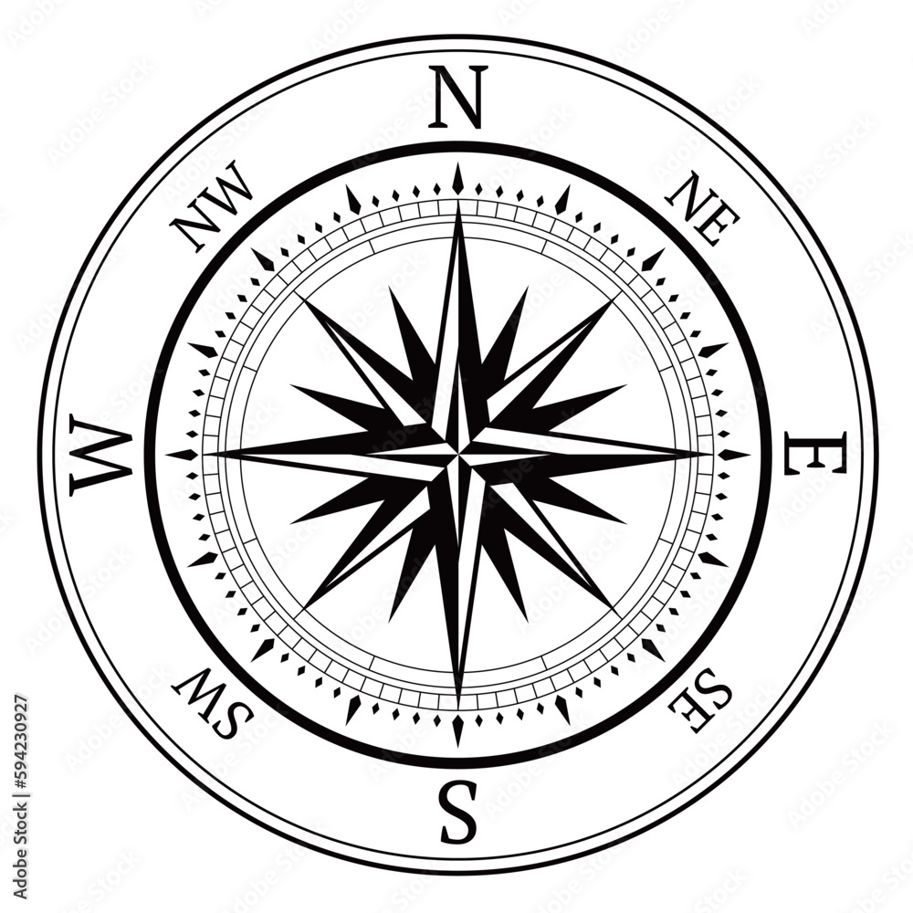 old style compass design, vector illustration old style compass design, vector illustration