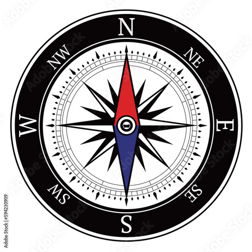 old style compass design, vector illustration