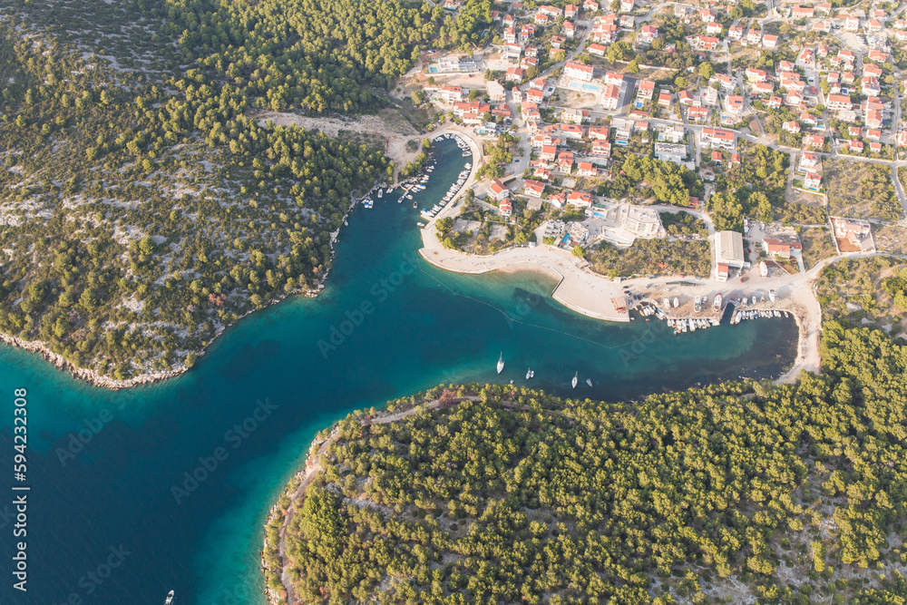 aerial view of the Croatia coastline