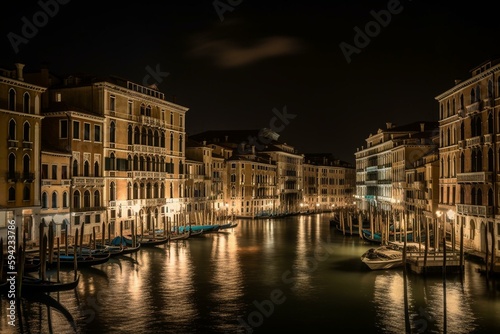 city grand canal. Generative AI