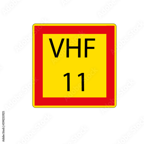 Panneaux code de la navigation en eaux intérieures: Canal de la VHF