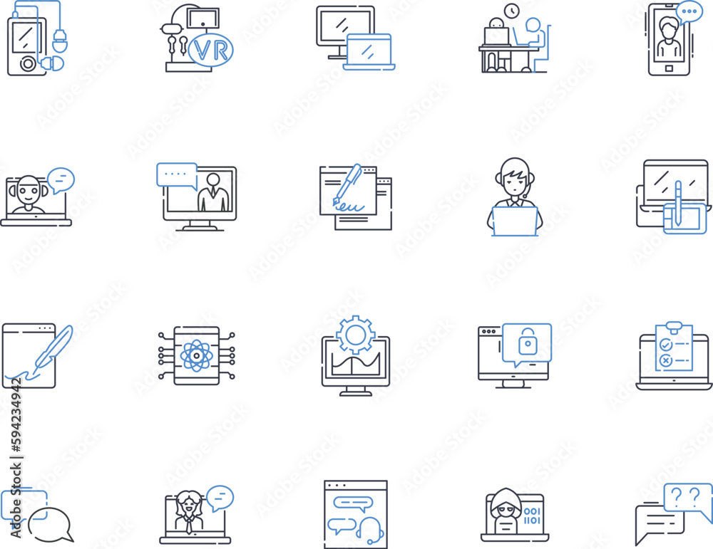 Subscriber line icons collection. Follower, Supporter, Benefactor, Devotee, Admirer, Sponsor, Advocate vector and linear illustration. Believer,Backer,Collaborator outline signs set Subscriber line icons collection. Follower, Supporter, Benefactor, Devotee, Admirer, Sponsor, Advocate vector and linear illustration. Believer,Backer,Collaborator outline signs set