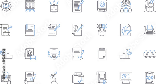 Talent progress line icons collection. Development, Growth, Advancement, Learning, Mastery, Improvement, Skills vector and linear illustration. Expertise,Competency,Advancement outline signs set