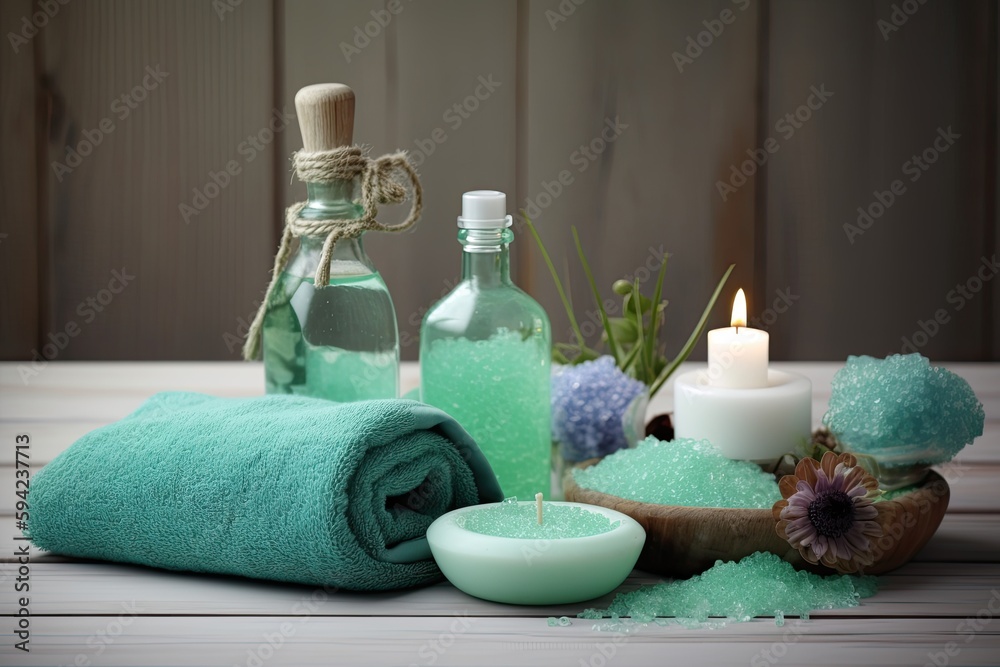 spa still life, ai generative spa still life, ai generative