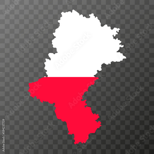 Silesian Voivodeship map, province of Poland. Vector illustration.