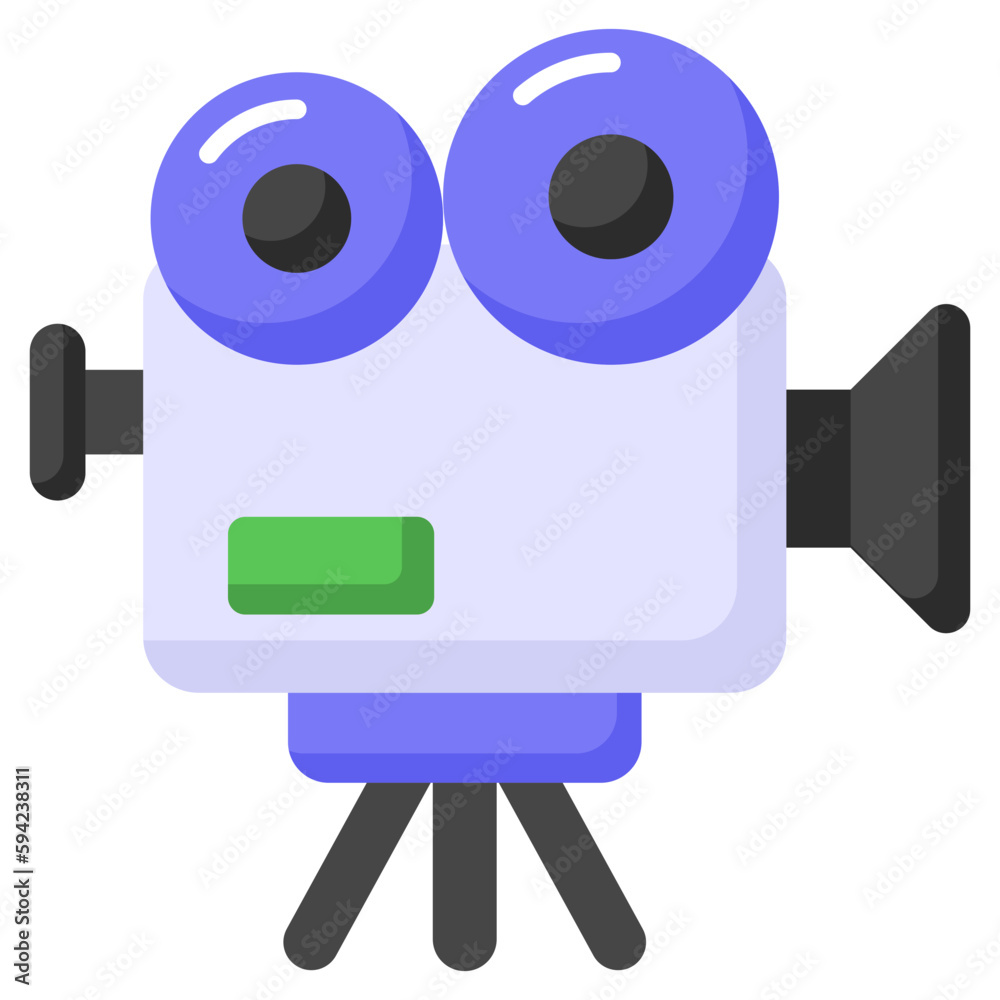 Retro film camera vector design in trendy style, professional video camera design Retro film camera vector design in trendy style, professional video camera design