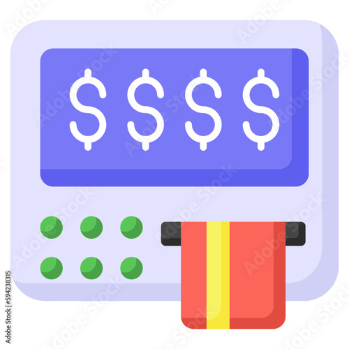 The ATM icon represents a machine that dispenses cash and allows customers to perform banking transactions