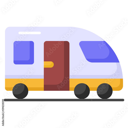 An editable vector of bullet train in modern style, premium icon design