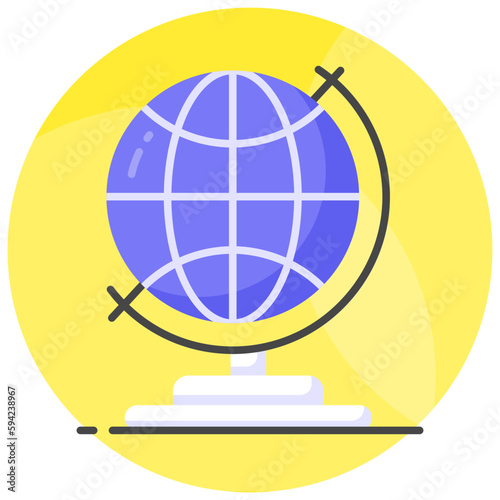 Download this beautifully designed icon of earth globe in editable style, easy to use vector