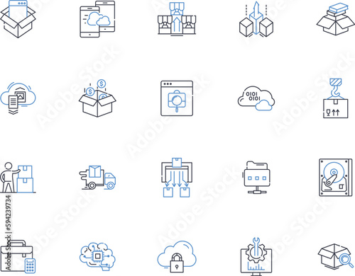 Conservation line icons collection. Preservation  Restoration  Sustainability  Protection  Ecology  Habitat  Ecosystem vector and linear illustration. Biodiversity Greenery Environment outline signs