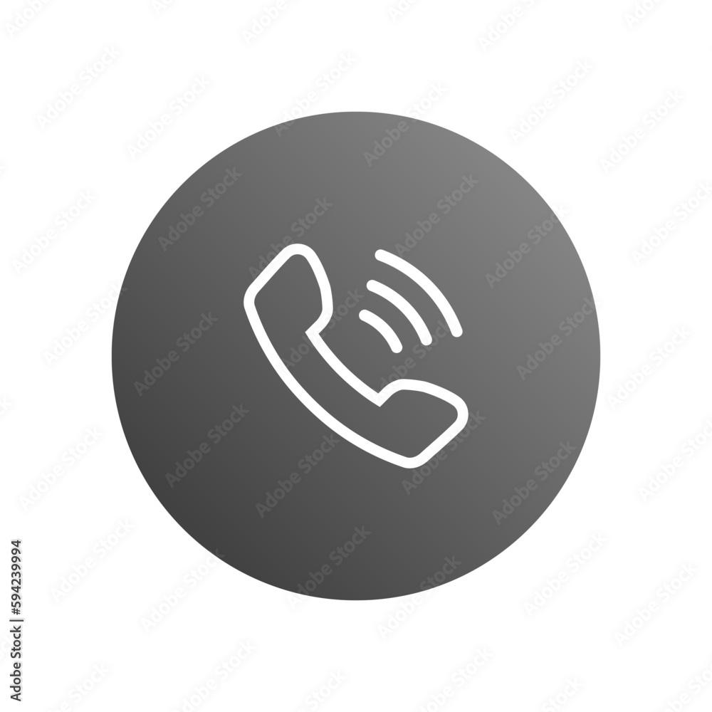Phone Call Circular Button Icon Vector Illustration Phone Call Circular Button Icon Vector Illustration