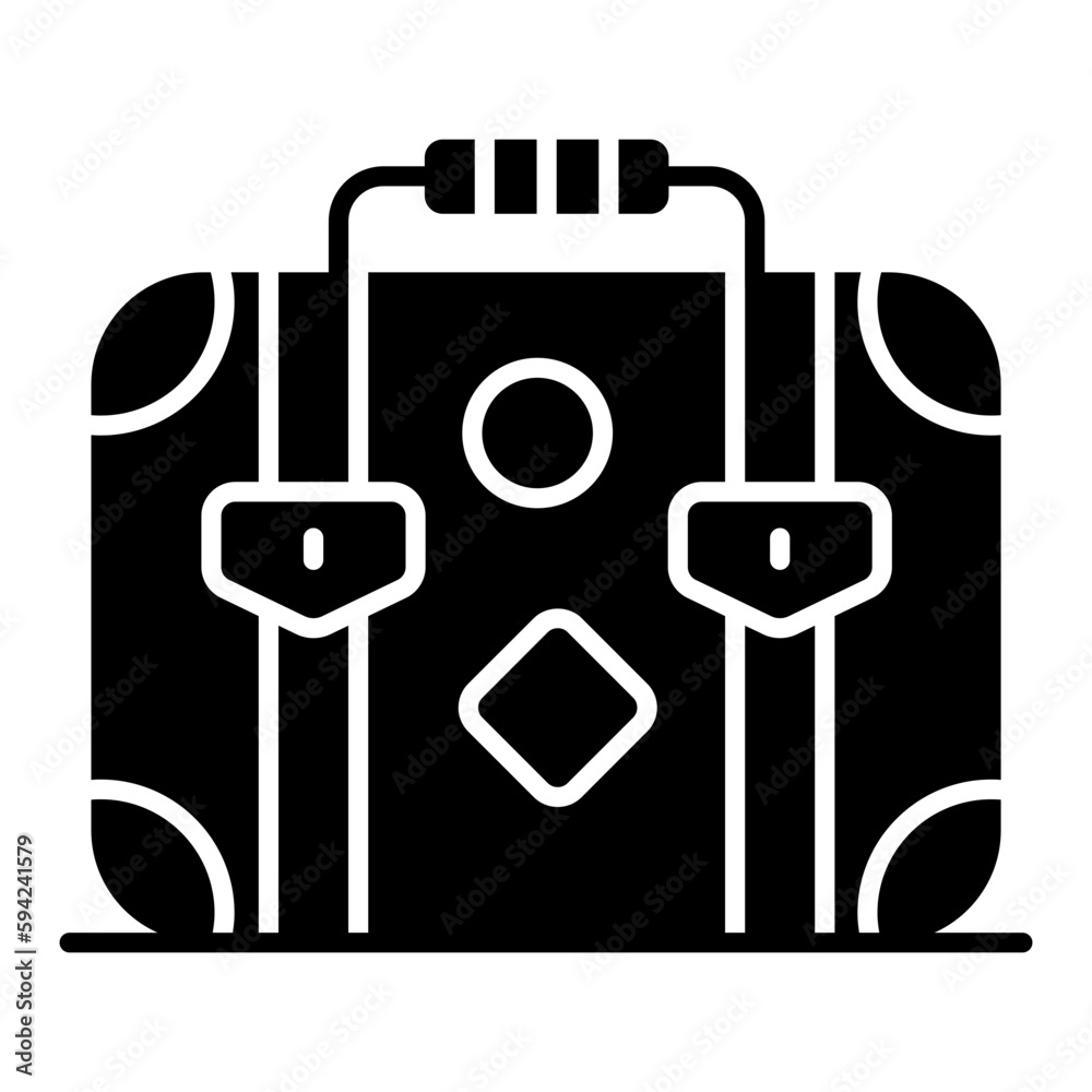 Carefully crafted icon design of luggage bag in trendy style, travel baggage vector design, suitcase icon Carefully crafted icon design of luggage bag in trendy style, travel baggage vector design, suitcase icon