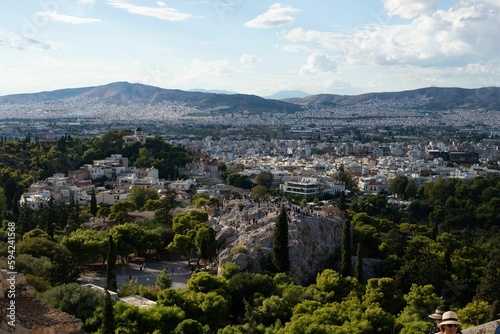 A Beautiful view overlooking Athens, Greece