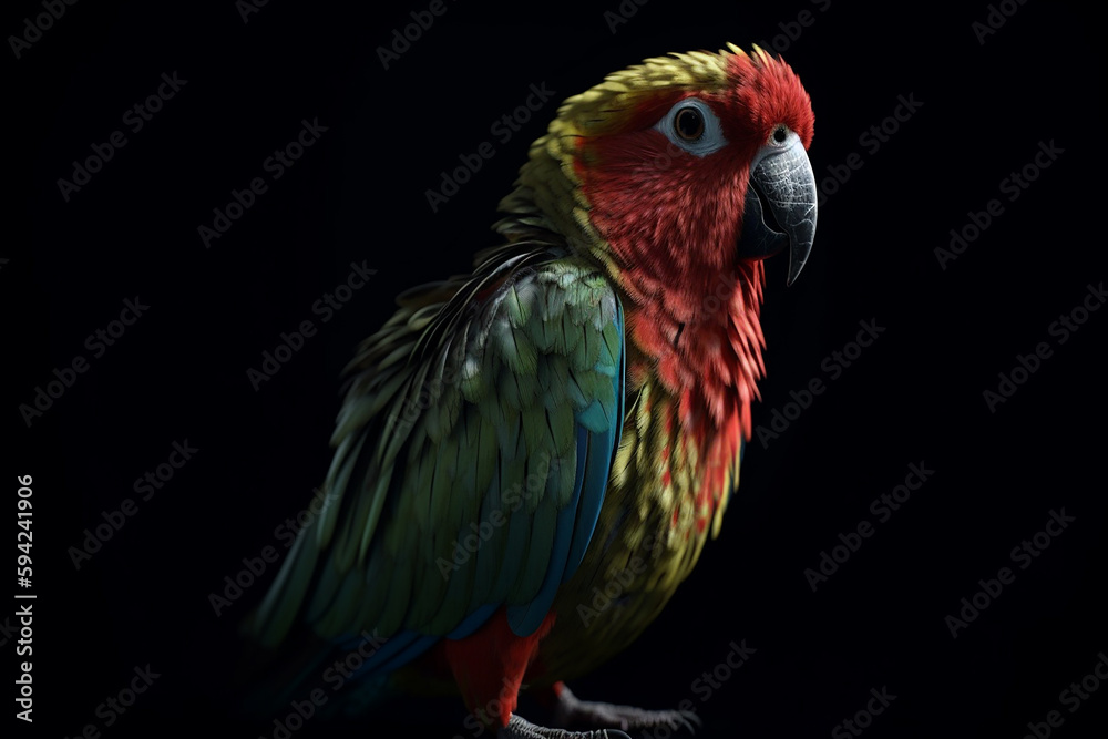 black and yellow macaw
